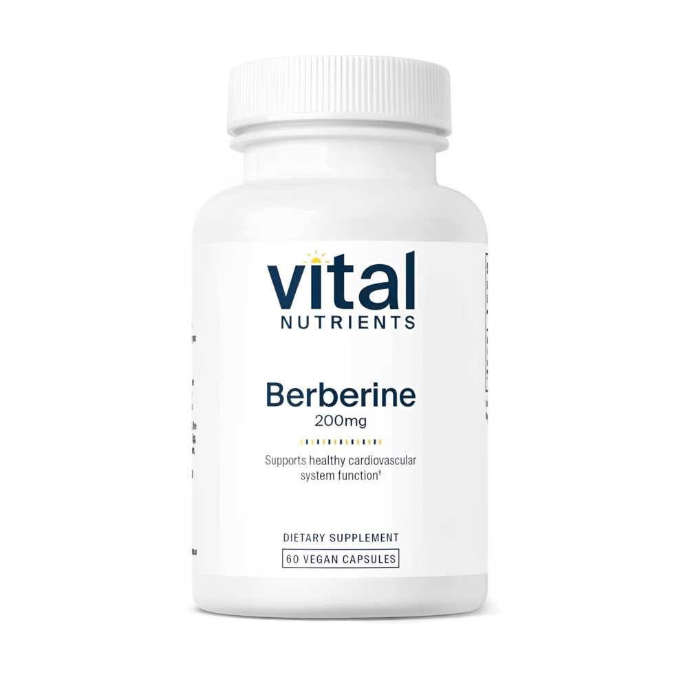 Vital Nutrients Berberine 200mg – Cardiovascular Support – 60 Vegan Capsules