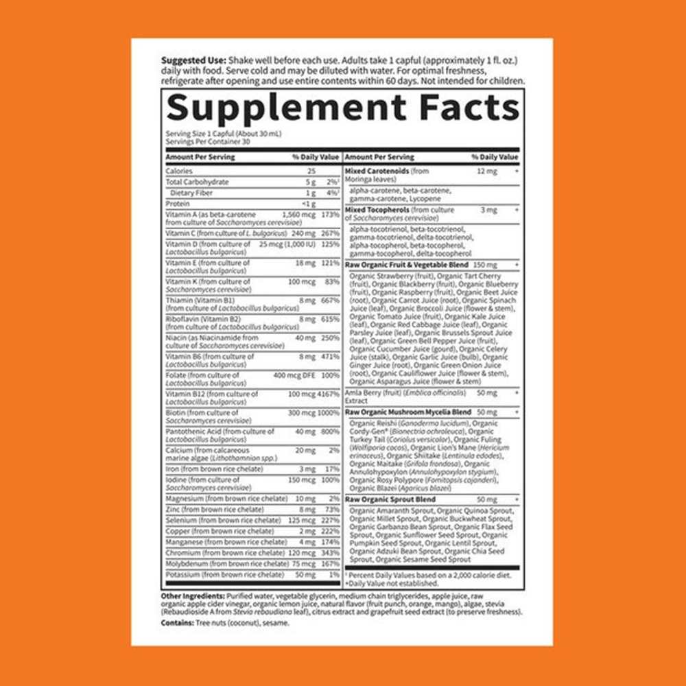 Garden of Life Vitamin Code Multivitamin Orange Mango -900ml Liquid