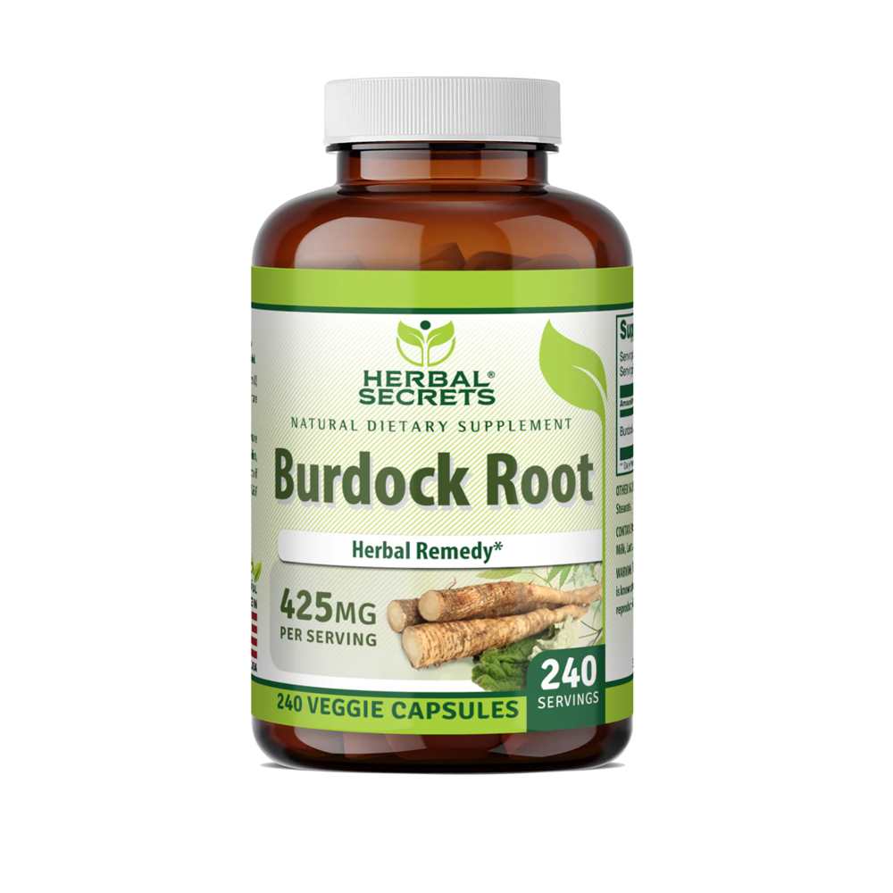 Herbal Secrets Burdock Root (arctium Lappa) 425 Mg 240 Veggie Capsules