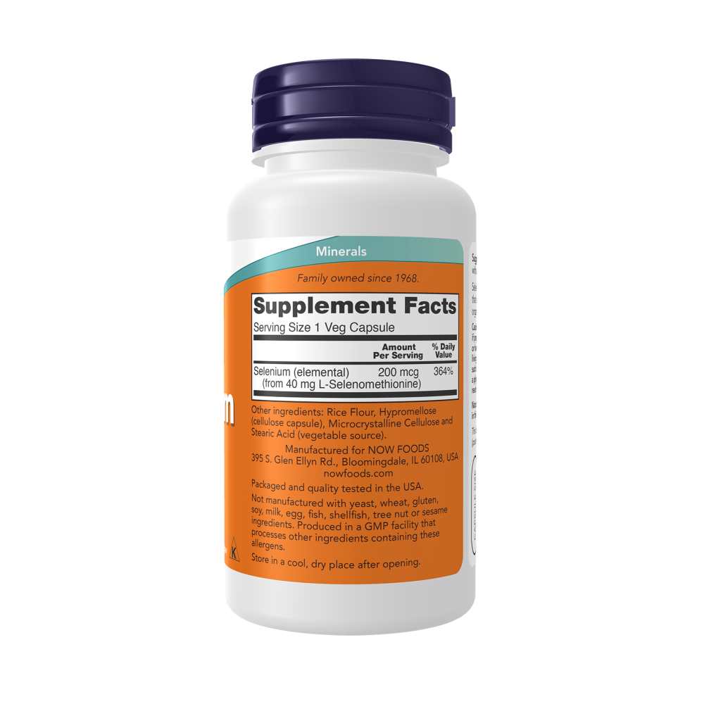 Now Foods Selenium 200 Mcg – Yeast-Free Essential Mineral – 90 Veg Capsules