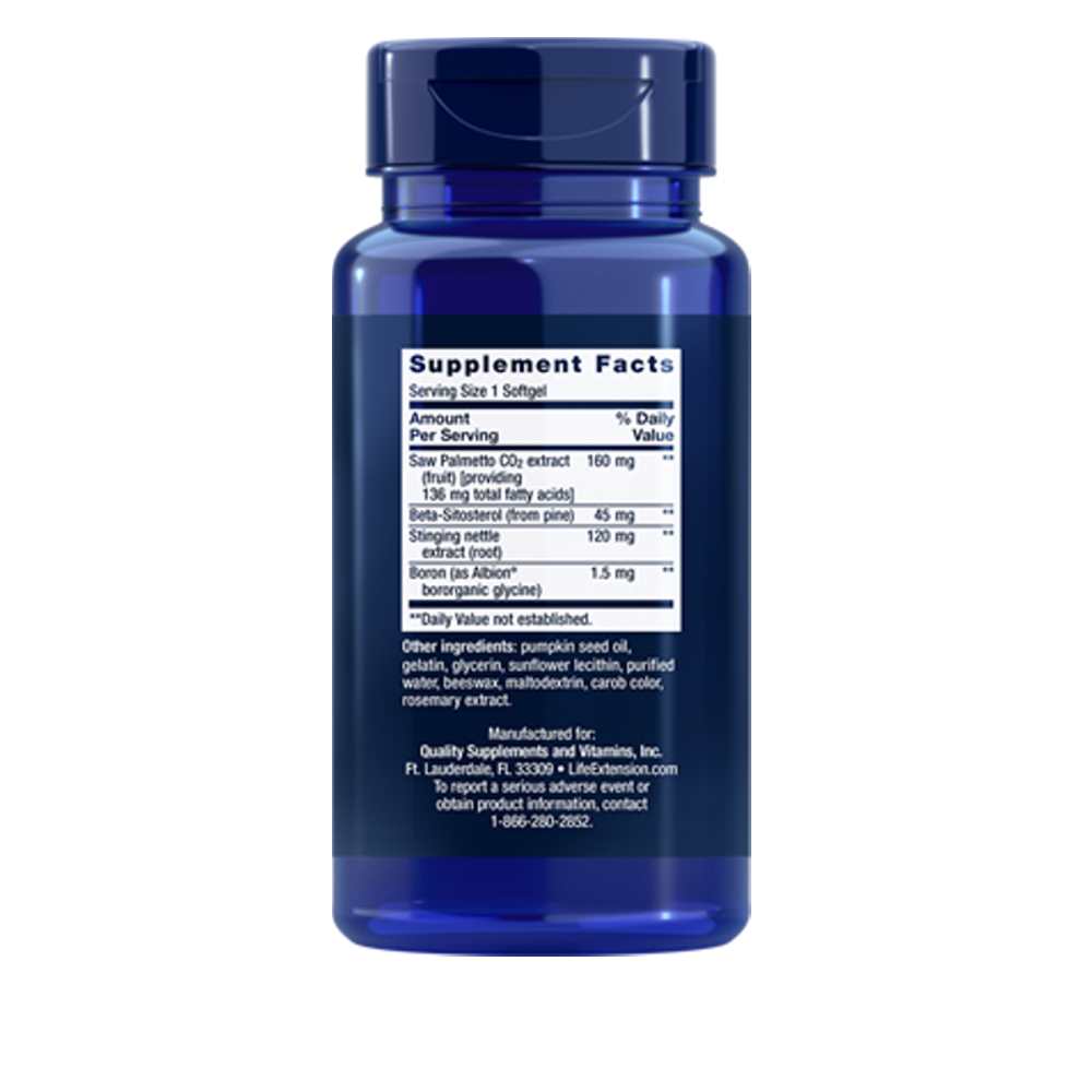 Life Extension Palmetto Guard® Saw Palmetto, Nettle Root and Beta-Sitosterol 60 Softgels