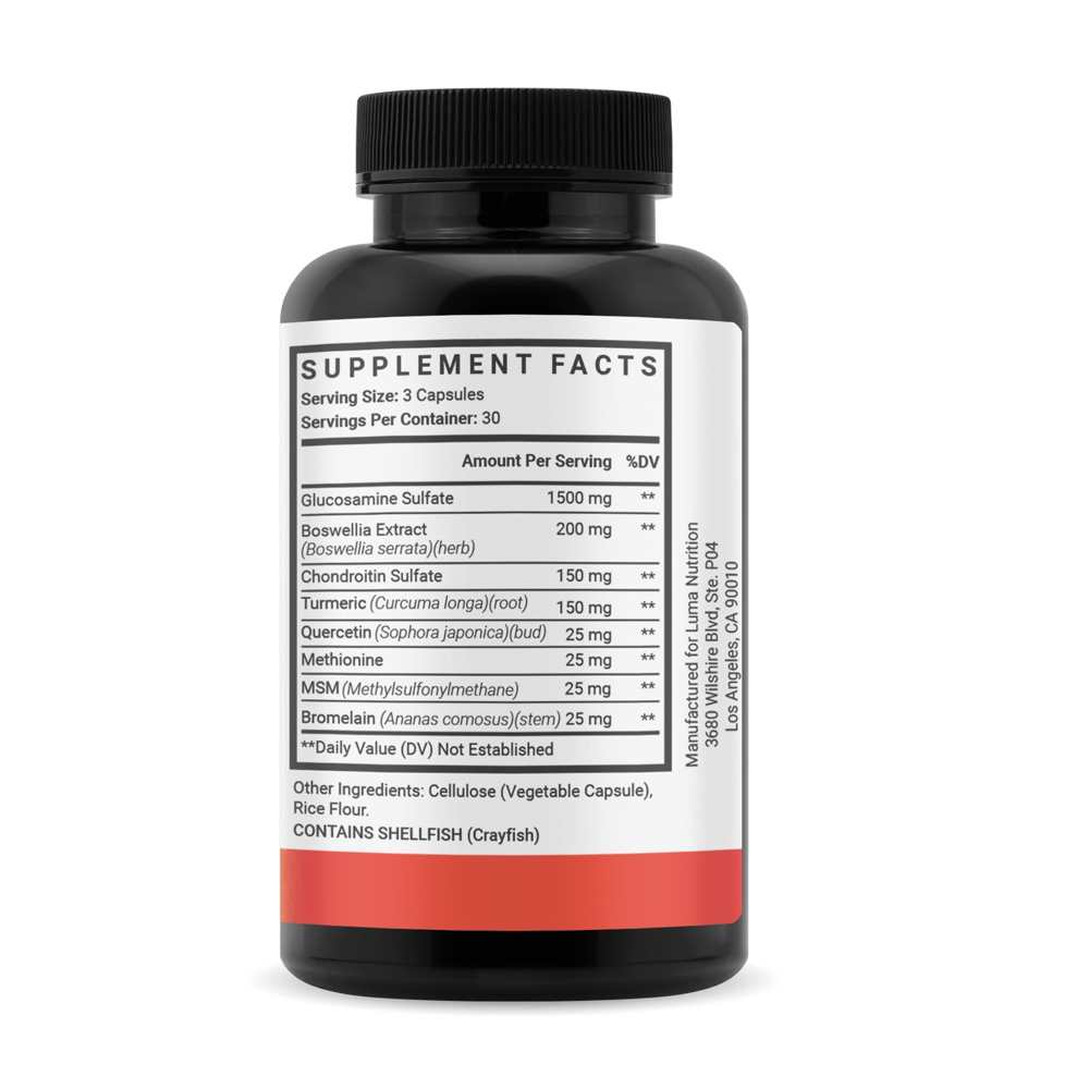 Glucosamine Chondroitin Turmeric Msm Dietary Supplement – 90 Caps by Luma Nutrition