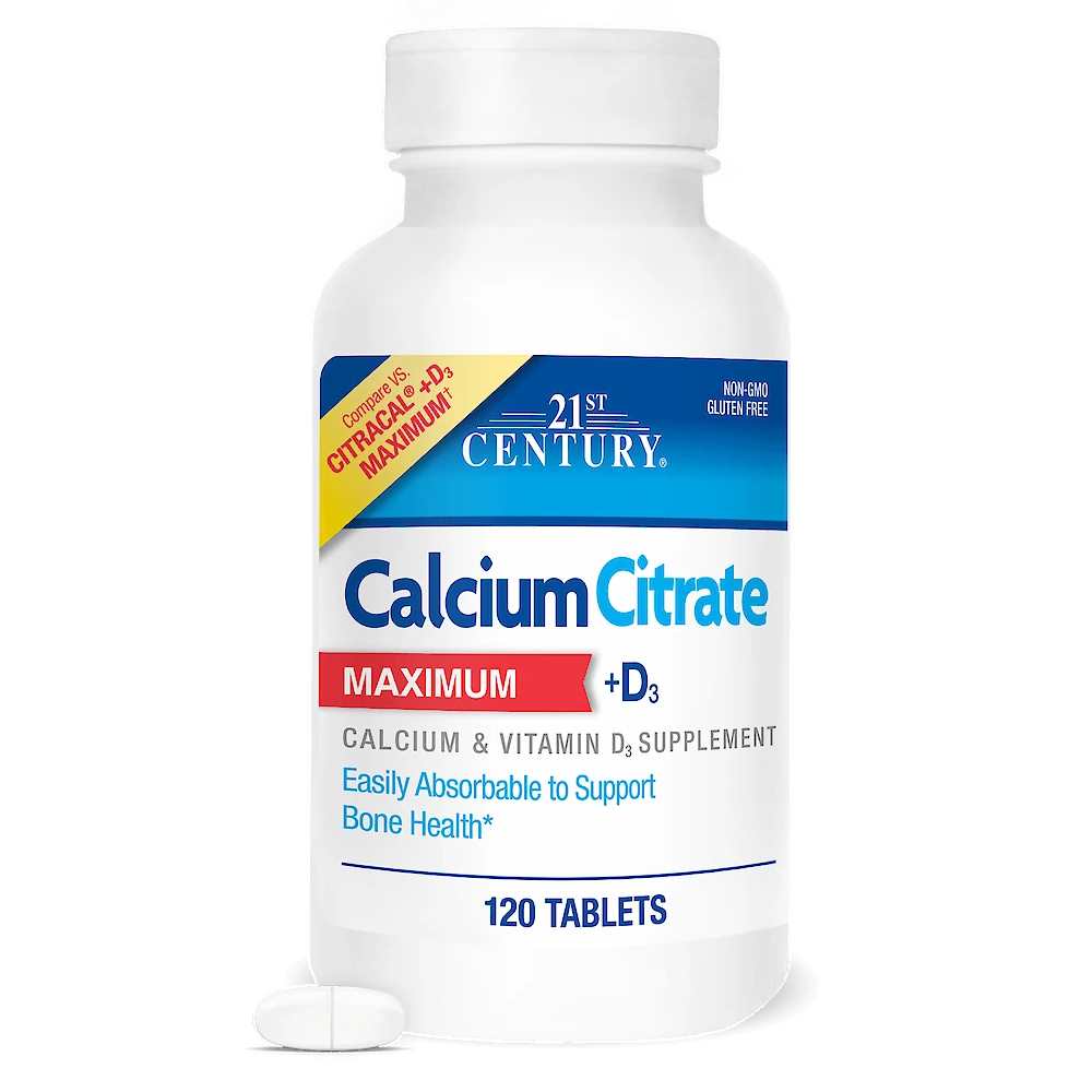 21st Century Calcium Citrate +d3 Maximum 400 Tabs