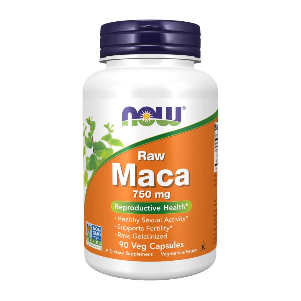 Now Foods Raw Maca 750 Mg – Reproductive & Fertility Support – Gelatinized Root for Healthy Sexual Activity – 90 Veg Capsules