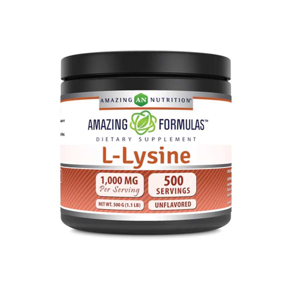 Amazing an Nutrition Amazing Formulas L-Lysine Powder | 1.1 Lb | 500 Servings