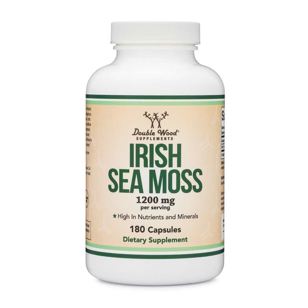 Double Wood Irish Sea Moss 1200mg – 180 Capsules