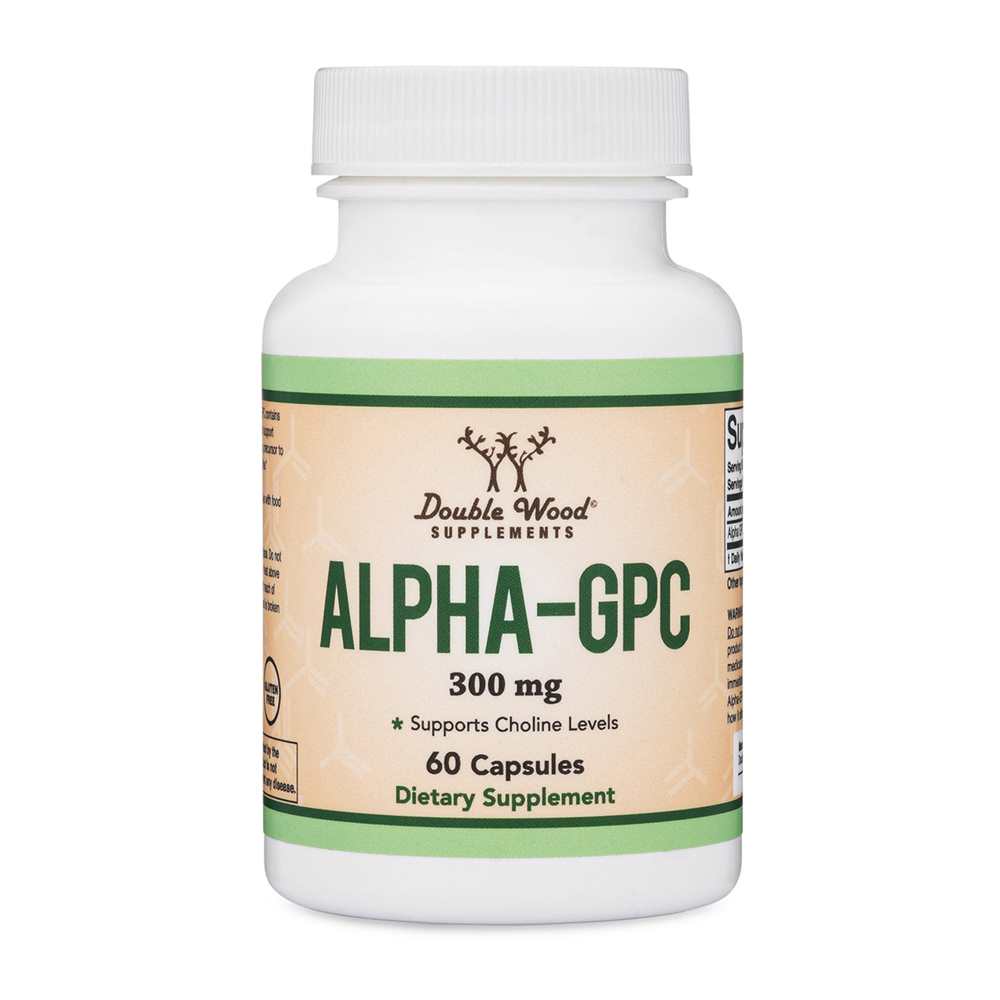 Double Wood Supplements Alpha-Gpc – 60 Capsules for Mental Clarity