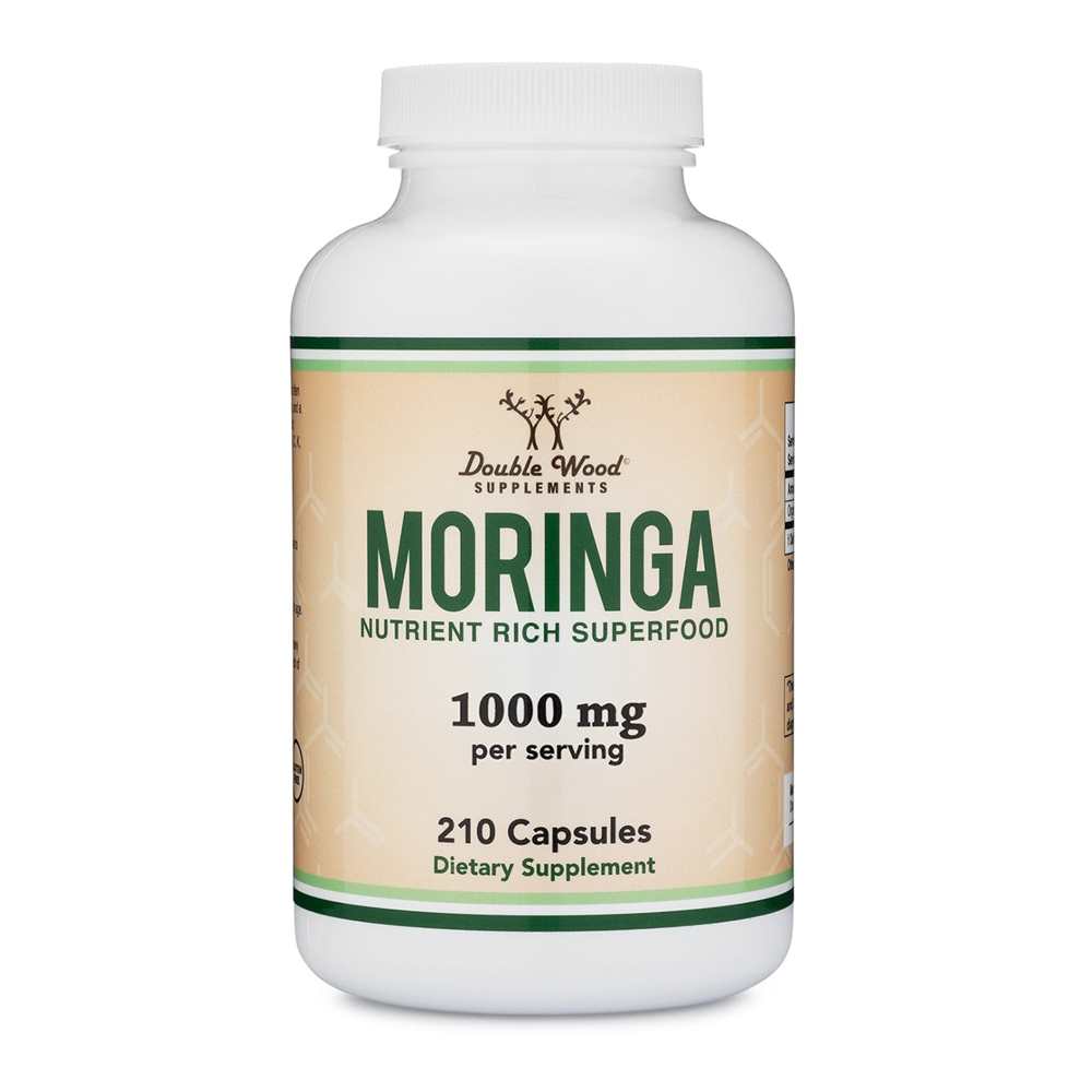 Double Wood Moringa – 1000mg Powerful Superfood Formula | 210 Capsules