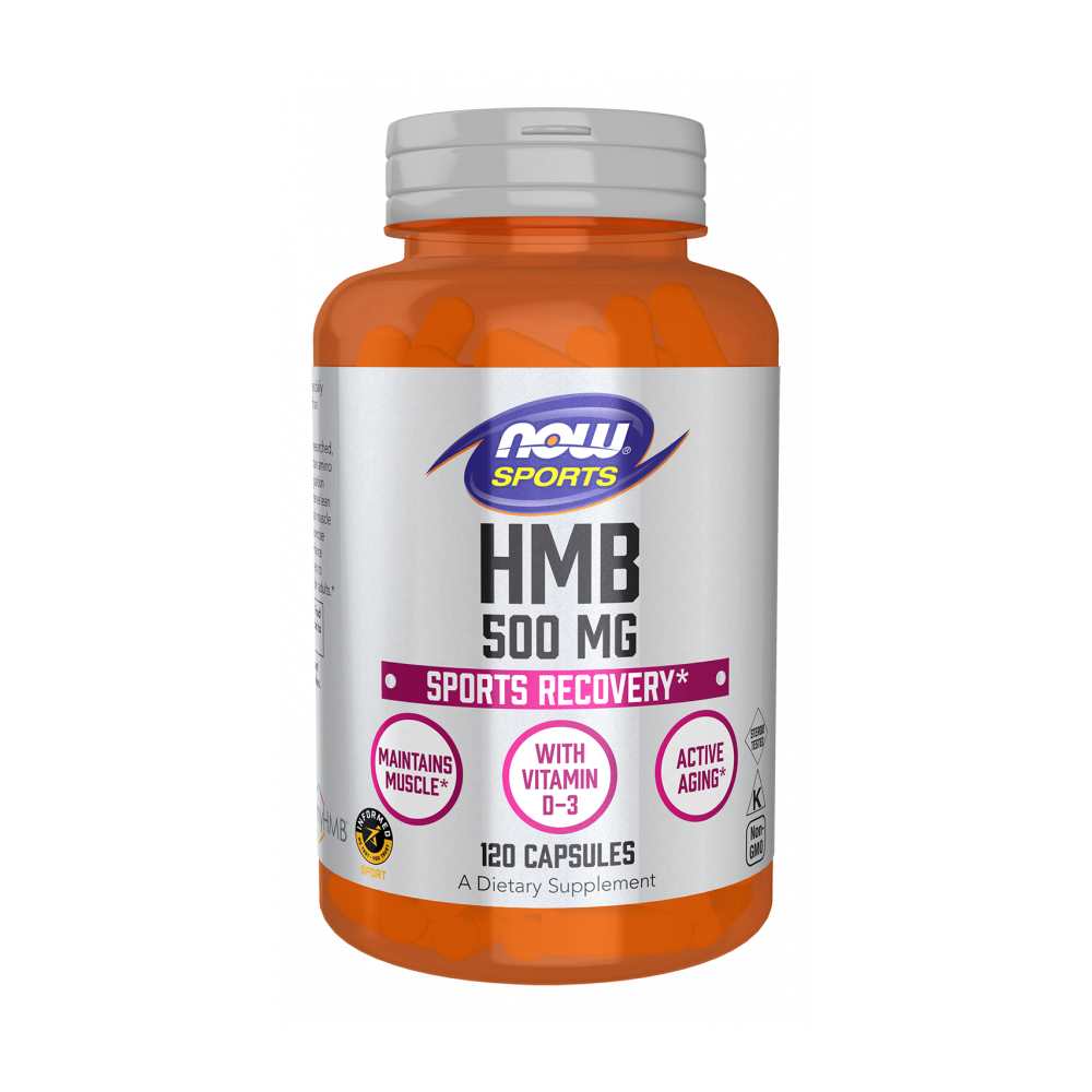 Now Sports HMB 500 mg – Muscle Support Formula – 120 Veg Capsules