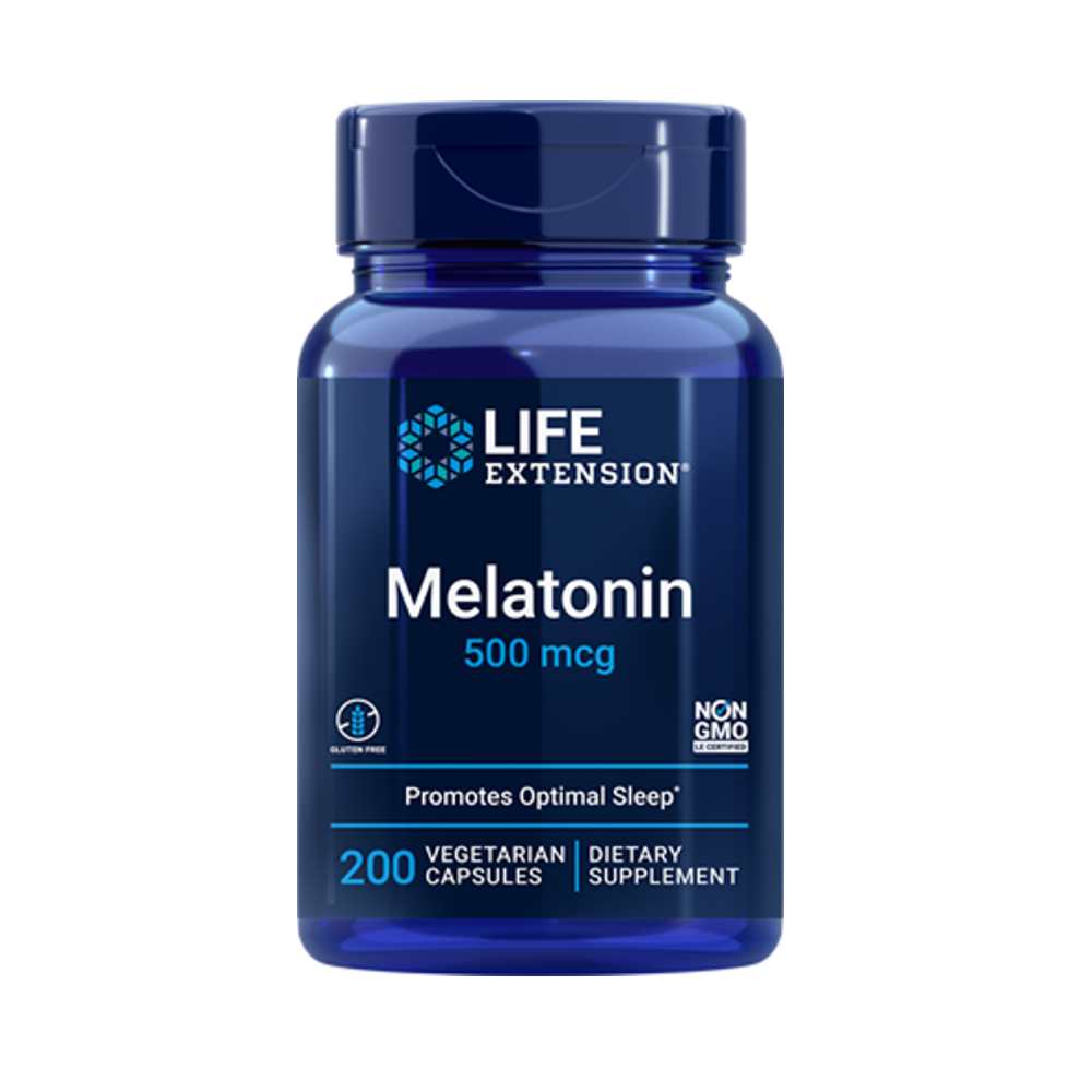 Life Extension Melatonin 500 Mcg, 200 Vegetarian Capsules