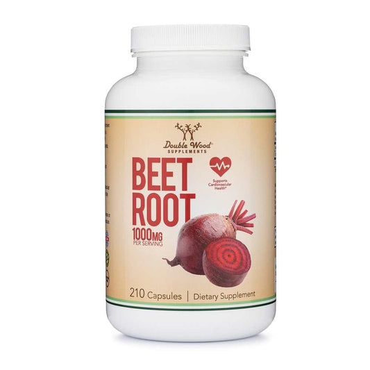 Double Wood Beet Root – 1000mg Heart & Circulation Support | 210 Capsules