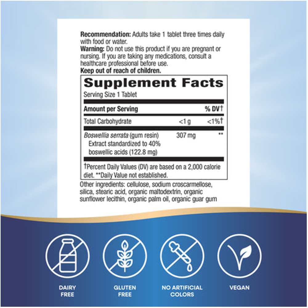 Nature's Way – Boswellia Premium Extract | Joint Mobility Formula | 60 Tablets | Dietary Supplement