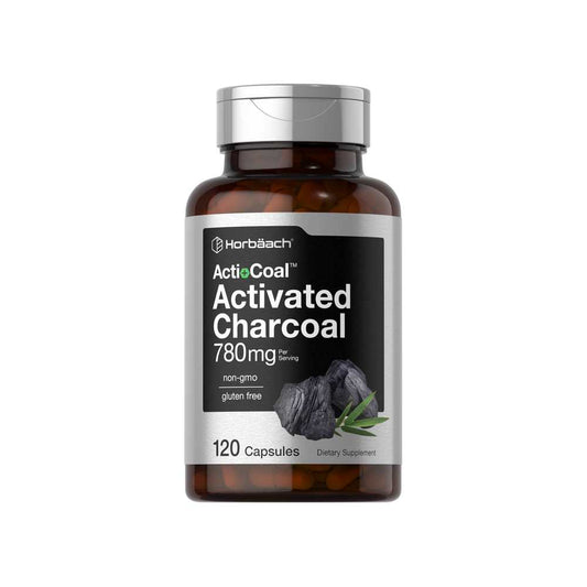 Horbäach Charcoal 780mg per Serving | 120 Capsules