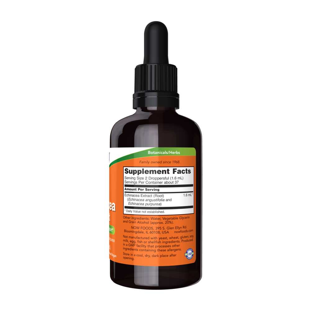 Now Foods Echinacea – Alcohol-Free Herbal Immune Support Drops | 2 Fl Oz (59 M L)