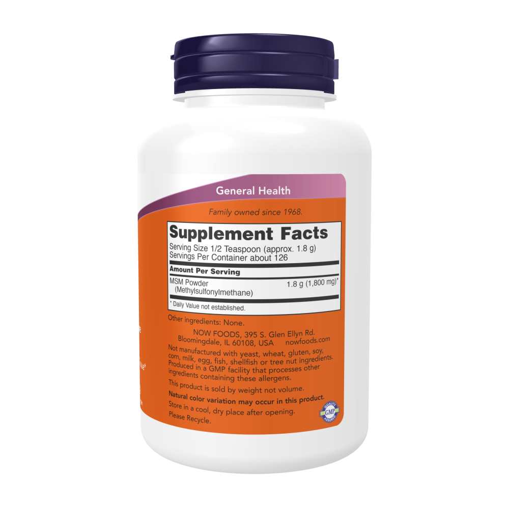 Now Foods Msm Powder – Pure Methylsulfonylmethane for Joint & Cartilage Support – 227 G