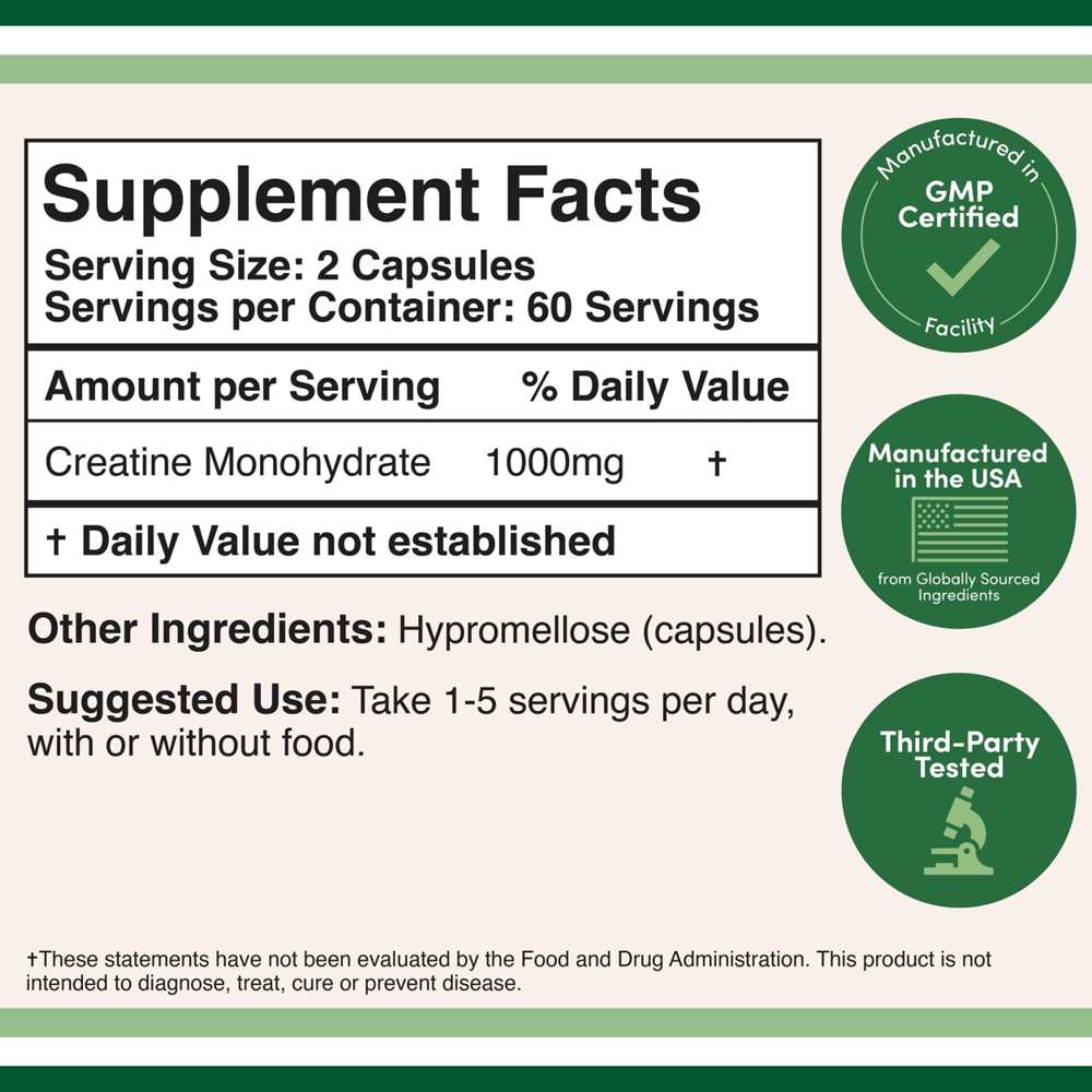 Double Wood Creatine Monohydrate – Micronized 1000mg Capsules | 120 Ct