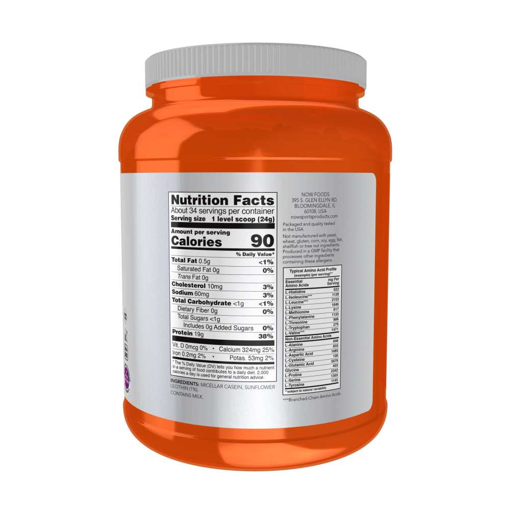 Now Sports Micellar Casein – Unflavored Powder – 816g
