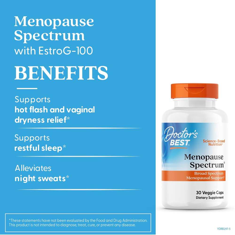 Doctor's Best Menopause Spectrum with Estro G-100 30 Veggie Caps