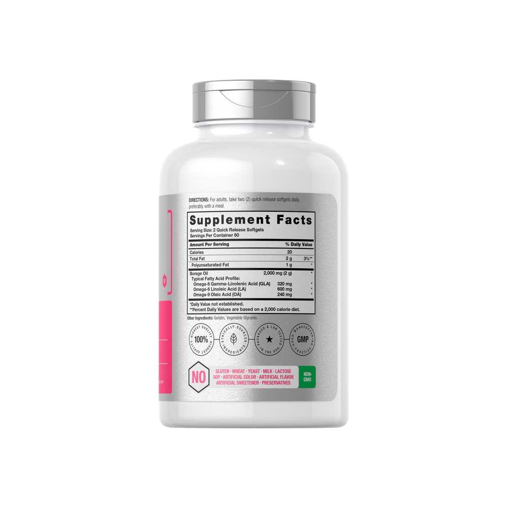 Horbäach Borage Oil 2000mg per Serving | 120 Softgels