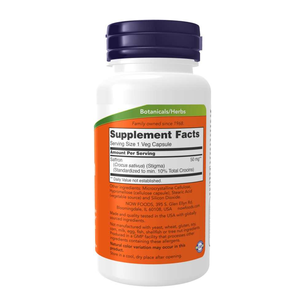 Now Foods Saffron Extract 50 Mg – Mood & Emotional Balance Support – 60 Vegan Capsules