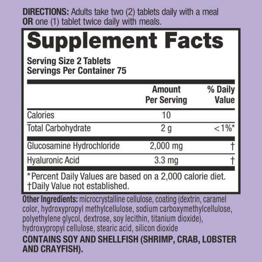 Schiff Glucosamine 2000 Mg with Hyaluronic Acid – 150 Coated Tablets