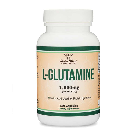 Double Wood L-Glutamine – 1000mg Muscle Recovery & Protein Support | 120 Capsules