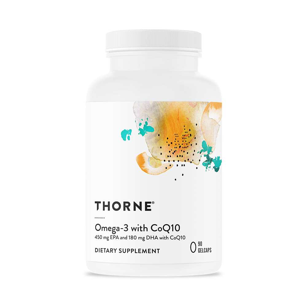 Thorne Omega-3 with Co Q10 – 90 Gelcaps for Daily Heart Wellness