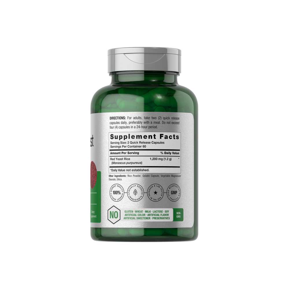 Horbäach Red Yeast Rice 1200mg per Serving | 120 Capsules