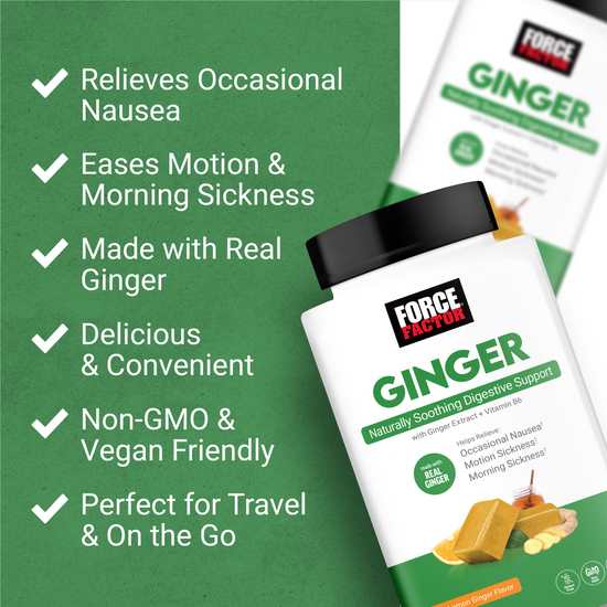 Force Factor Ginger – 60 Soft Chews