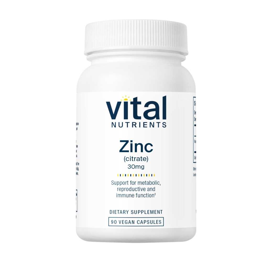 Vital Nutrients Zinc Citrate 30mg 90 Caps
