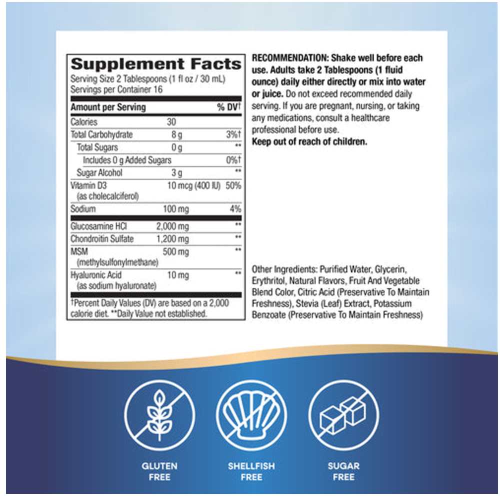 Nature's Way Joint Movement Glucosamine 16 Fl Oz Liquid