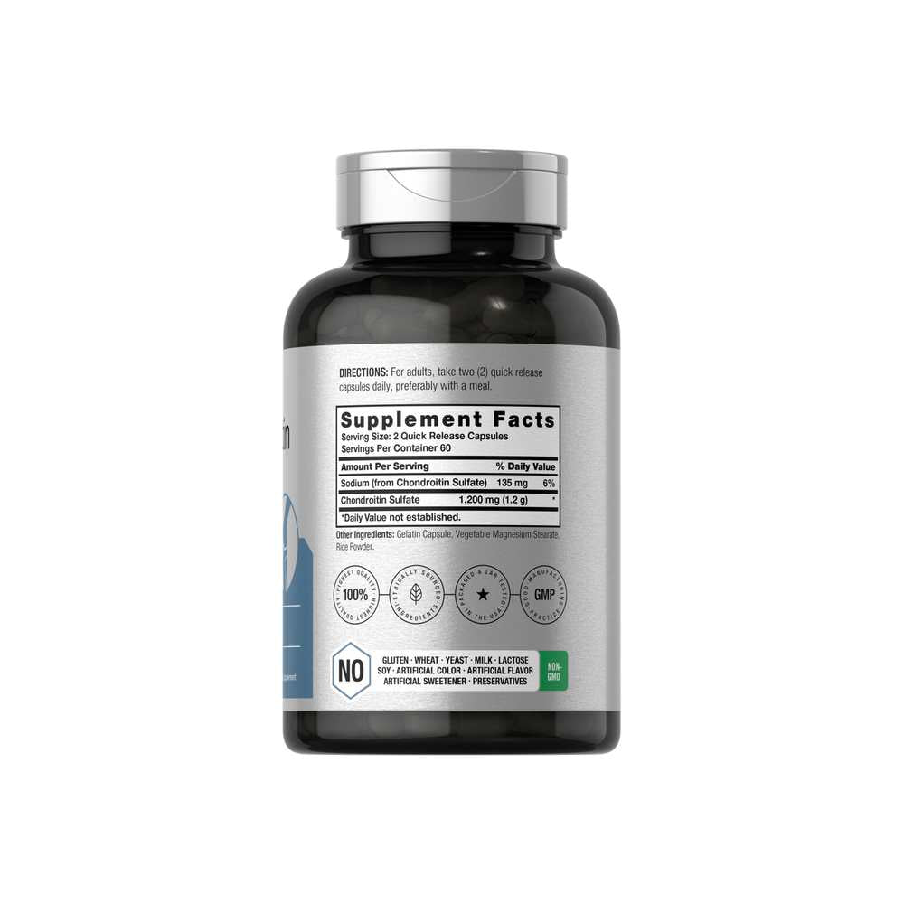Horbäach Chondroitin Sulfate 1200mg per Serving | 120 Capsules