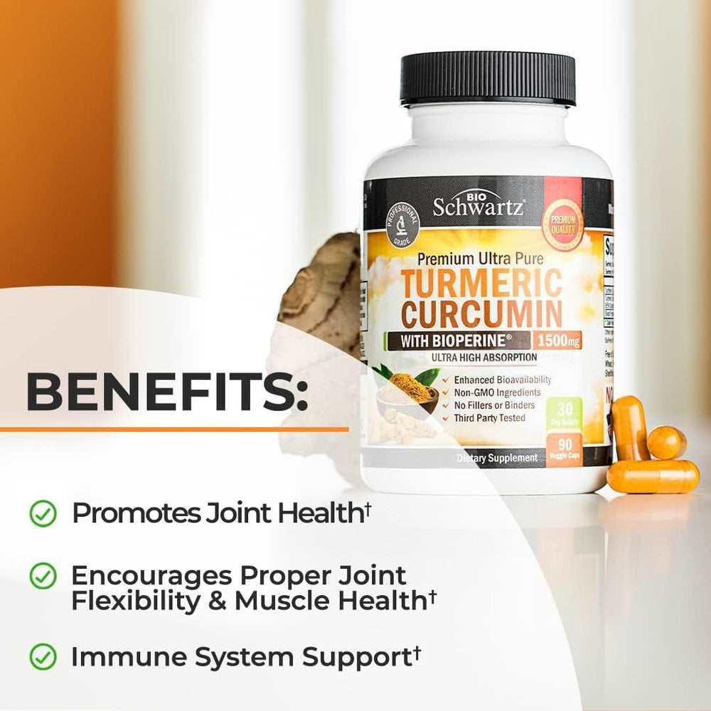 Bio Schwartz Turmeric Curcumin 1500mg – 90 Capsules