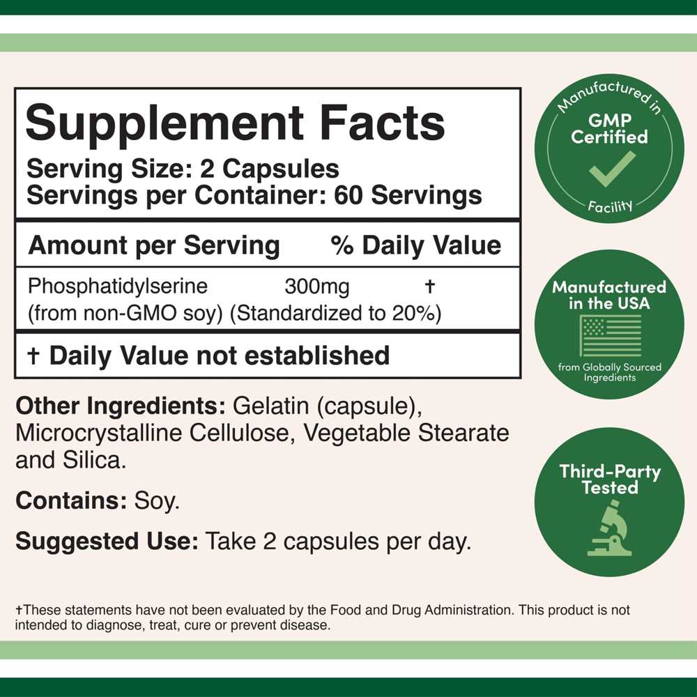 Double Wood Supplements Phosphatidylserine – 120 Capsules Cognitive Support