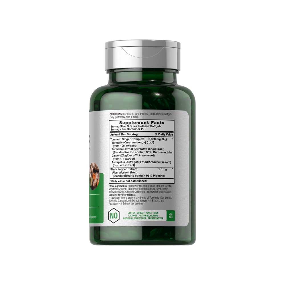Horbäach Turmeric Complex 3000mg per Serving | 60 Softgels