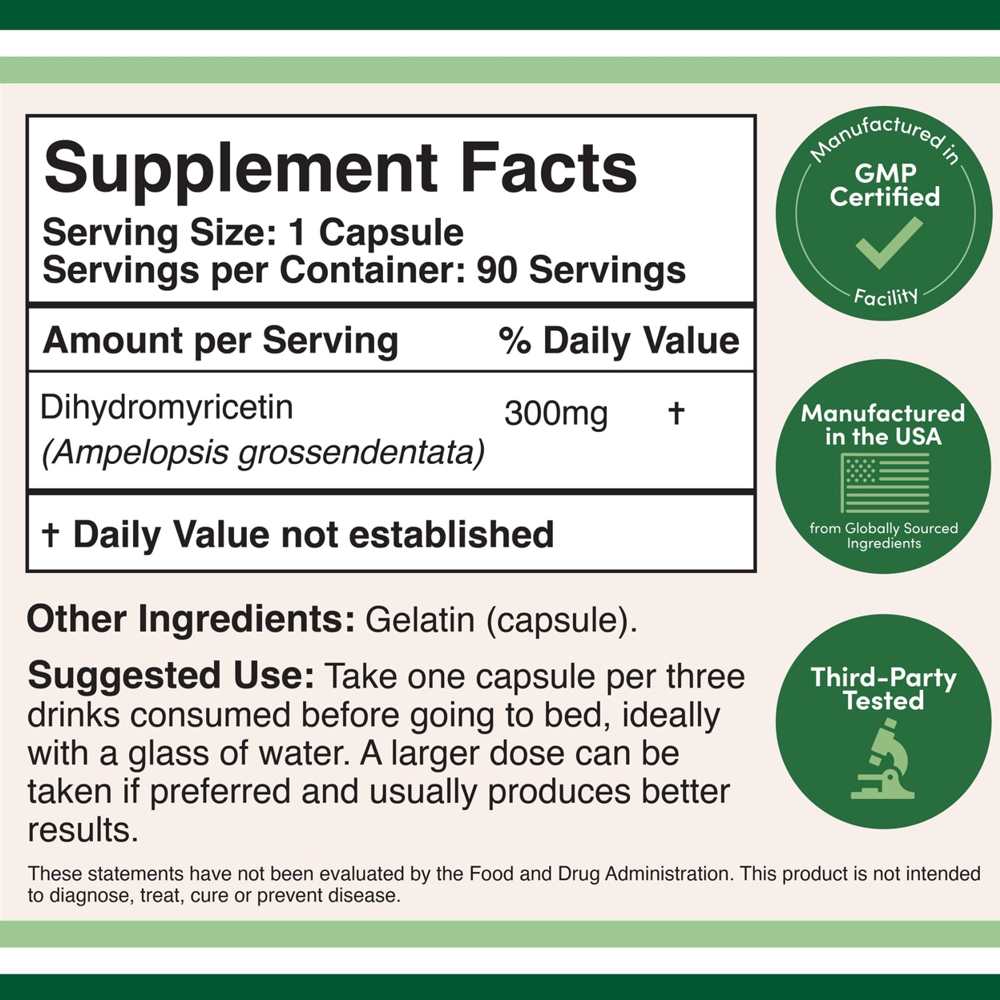 Dhm Depot Dihydromyricetin 300mg – 90 Capsules