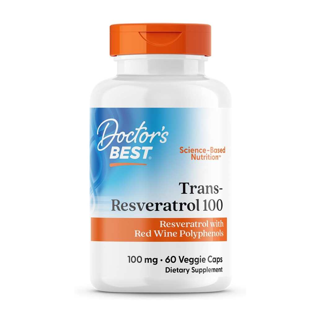 Doctor's Best Trans-Resveratrol 100 with Res Vinol 100mg Veggie Caps 60 Count