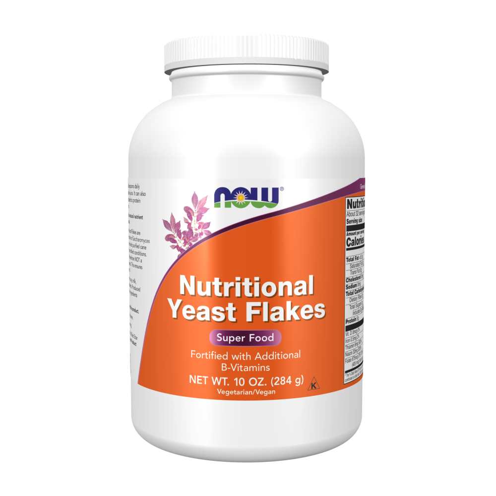 Now Foods Nutritional Yeast Flakes – Fortified Superfood with B-Vitamins – 10 Oz (284 G)