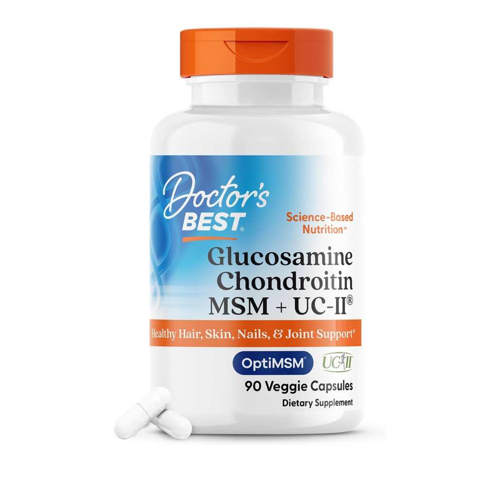 Doctor's Best Glucosamine Chondroitin, MSM + UCII, 90 Veggie Capsule
