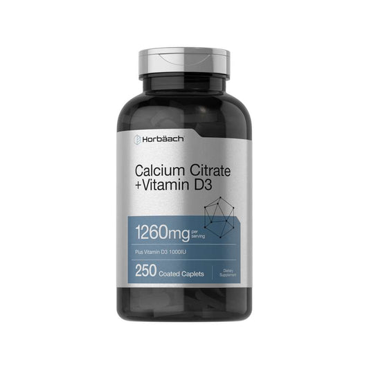 Horbäach Calcium Citrate with Vitamin D-3 | 250 Caplets