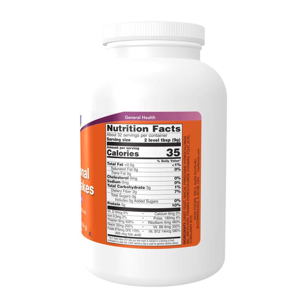 Now Foods Nutritional Yeast Flakes – Fortified Superfood with B-Vitamins – 10 Oz (284 G)