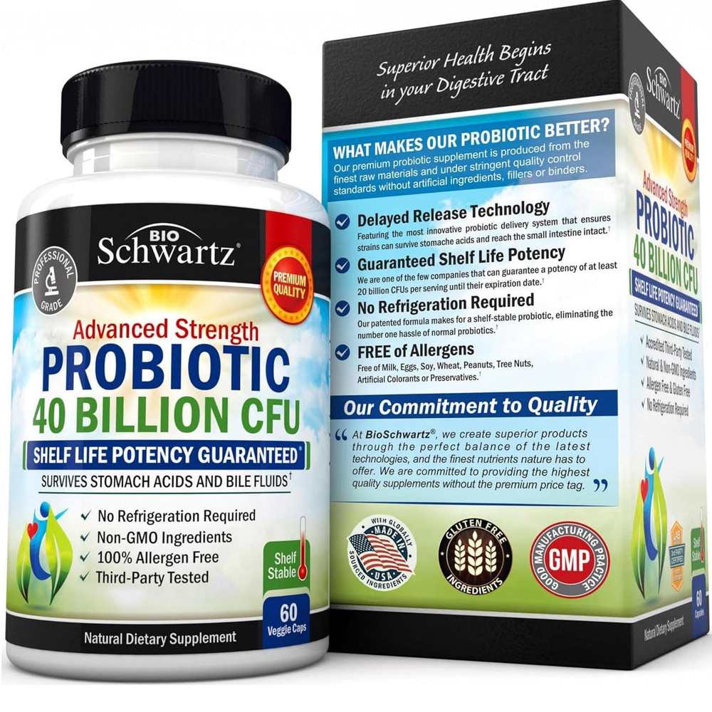 Bio Schwartz Probiotics 40 Billion Cfu – 60 Capsules