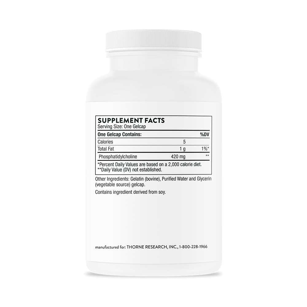 Thorne Phosphatidyl Choline – 60 Gelcaps for Cellular Health