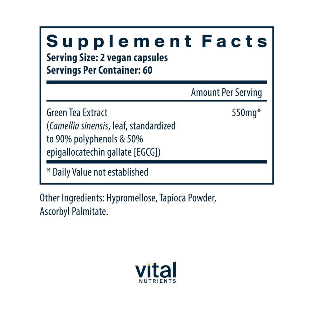 Vital Nutrients Green Tea Extract 120 Caps