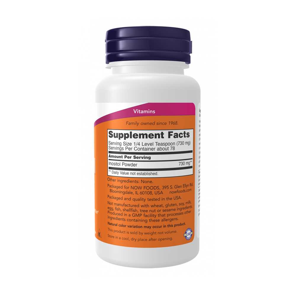 Now Foods Inositol Powder – Myo-Inositol for Cellular Health & Membrane Support – 2 Oz (57 G)
