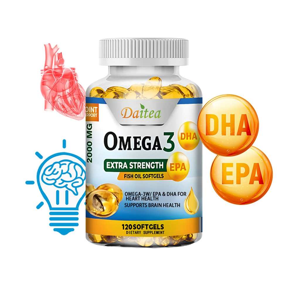 Daitea Omega-3 Fish Oil Dietary Supplement 120 Softgels