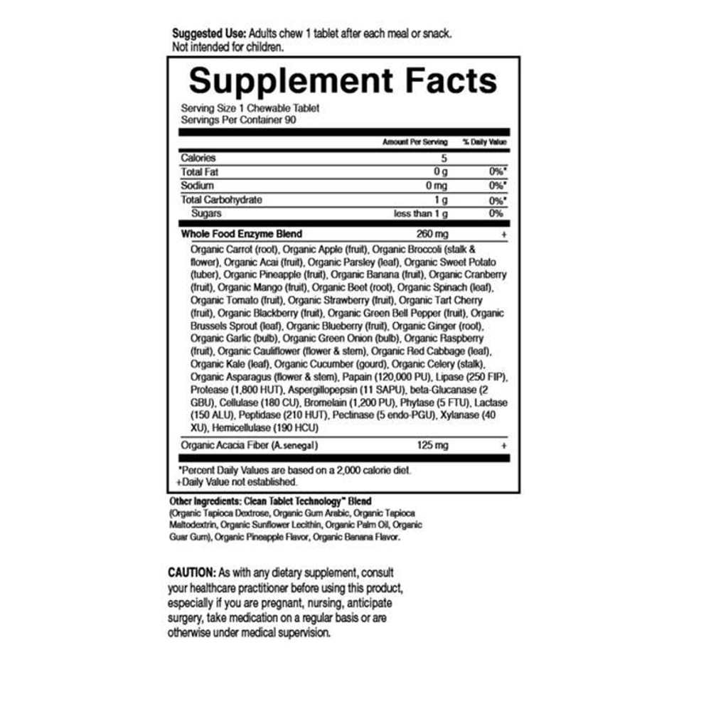 Garden of Life Dr. Formulated Enzymes Organic Digest+ Tropical Fruit Flavor 90 Chewables