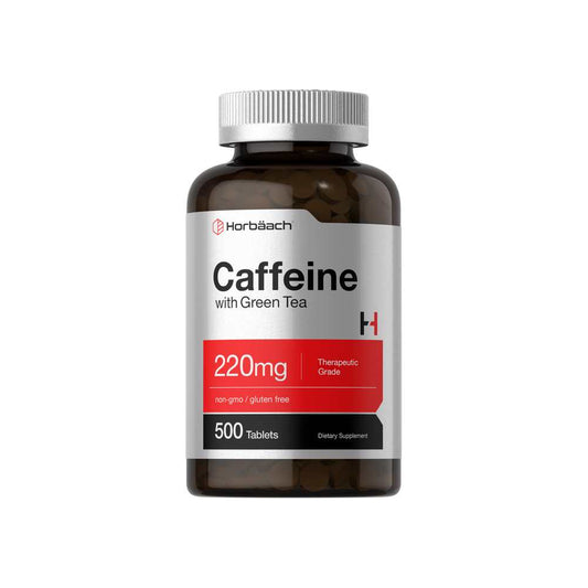 Horbäach Caffeine Pills 200mg with Green Tea | 500 Tablets