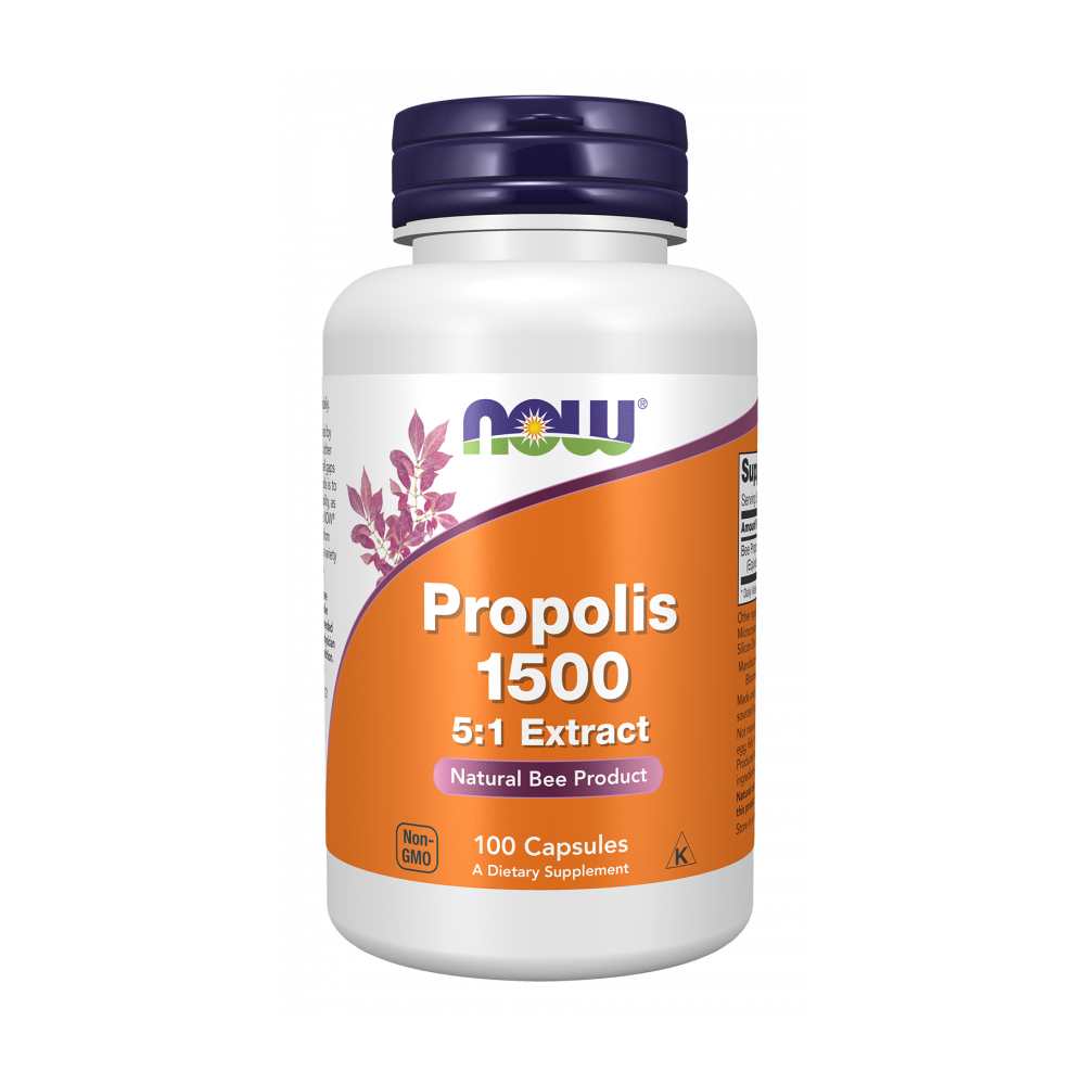 Now Foods Propolis 1500 – 5:1 Bee Extract for Natural Immune Support – 100 Capsules – Non-Gmo