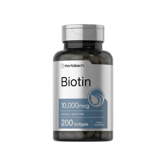 horbäach biotin 10000mcg | 200 softgels